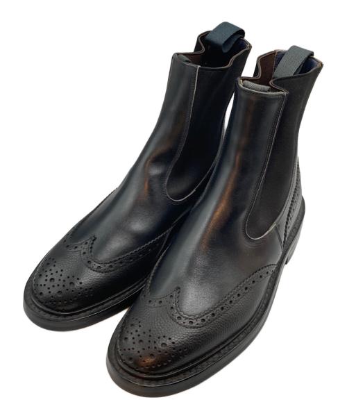 Tricker's（トリッカーズ）Tricker's (トリッカーズ) HENRY ウイングチップサイドゴアブーツ ブラック サイズ:SIZE 8 1/2の古着・服飾アイテム