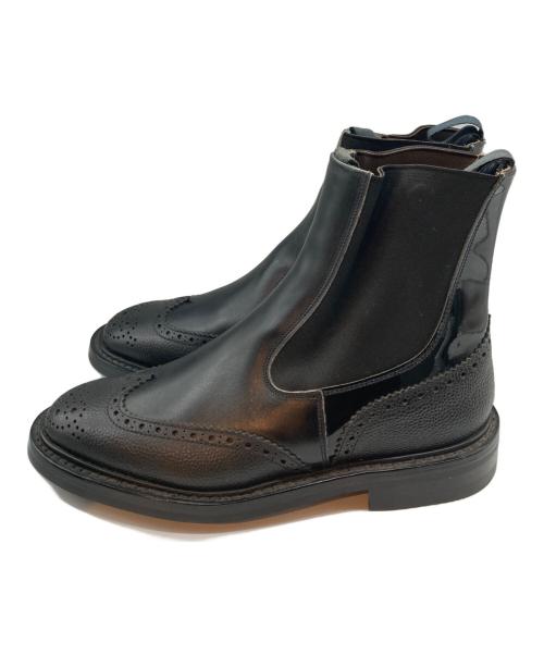 Tricker's（トリッカーズ）Tricker's (トリッカーズ) HENRY ウイングチップサイドゴアブーツ ブラック サイズ:SIZE 8 1/2の古着・服飾アイテム