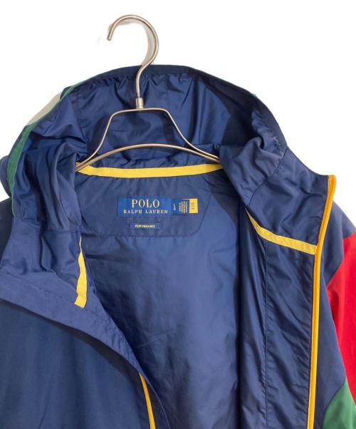 POLO RALPH LAUREN（ポロ・ラルフローレン）POLO RALPH LAUREN (ポロ・ラルフローレン) マルチカラーシェルジャケット ネイビー サイズ:Ｌの古着・服飾アイテム