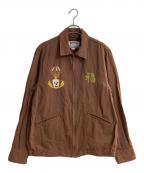 HOUSTONヒューストン）の古着「コットンリネンベトナムジャケット」｜ブラウン