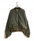 BEAMSビームス）の古着「Fade Bomber Jacket/ボンバージャケット」｜カーキ