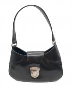 PRADAプラダ）の古着「プッシュロックレザーワンショルダーバッグ」｜ブラック