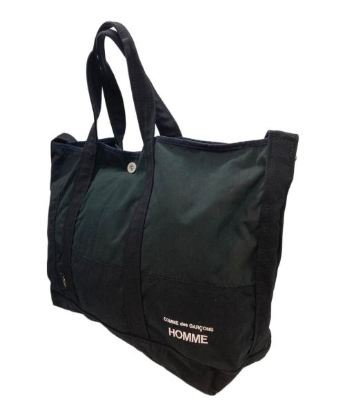 COMME des GARCONS HOMME（コムデギャルソン オム）COMME des GARCONS HOMME (コムデギャルソン オム) コットンナイロンリップ パッチワーク 2WAY BAG ブラックの古着・服飾アイテム