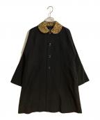 tricot COMME des GARCONSトリココムデギャルソン）の古着「ウールテンセルラウンドカラーコート」｜ブラック