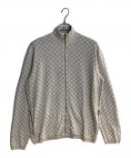 LOUIS VUITTONルイ ヴィトン）の古着「ダミエジップアップカーディガン」｜ベージュ