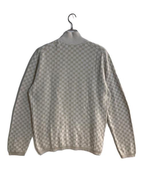 LOUIS VUITTON（ルイ ヴィトン）LOUIS VUITTON (ルイ ヴィトン) ダミエジップアップカーディガン ベージュ サイズ:Ｌの古着・服飾アイテム