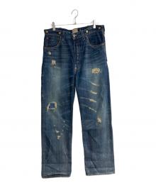 RRL（ダブルアールエル）の古着「BALTIMORE / ボルモチア 1st ダメージ加工デニムパンツ」｜ネイビー