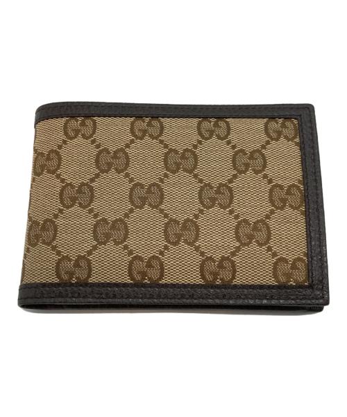 GUCCI（グッチ）GUCCI (グッチ) 2つ折り財布 ブラウンの古着・服飾アイテム