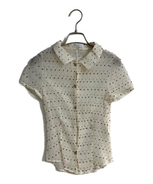 BALENCIAGA（バレンシアガ）BALENCIAGA (バレンシアガ) オールド半袖シアーストレッチシャツ ホワイト サイズ:Mの古着・服飾アイテム
