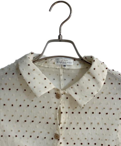BALENCIAGA（バレンシアガ）BALENCIAGA (バレンシアガ) オールド半袖シアーストレッチシャツ ホワイト サイズ:Mの古着・服飾アイテム