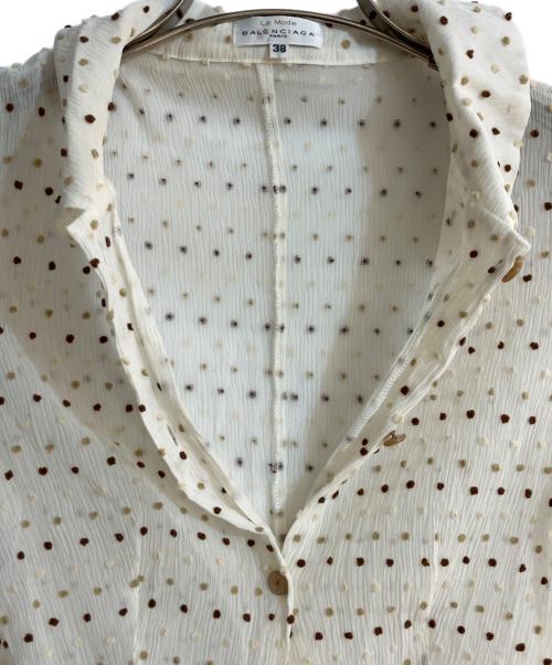 BALENCIAGA（バレンシアガ）BALENCIAGA (バレンシアガ) オールド半袖シアーストレッチシャツ ホワイト サイズ:Mの古着・服飾アイテム
