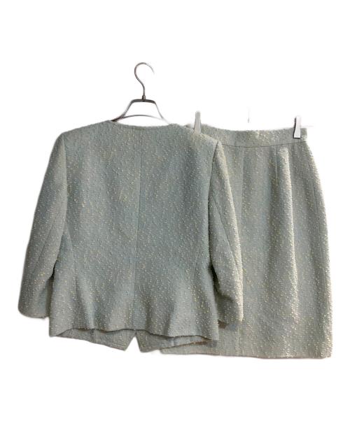 Yves Saint Laurent（イヴサンローラン）Yves Saint Laurent (イヴサンローラン) ツイードセットアップスーツ グリーン サイズ:Mの古着・服飾アイテム