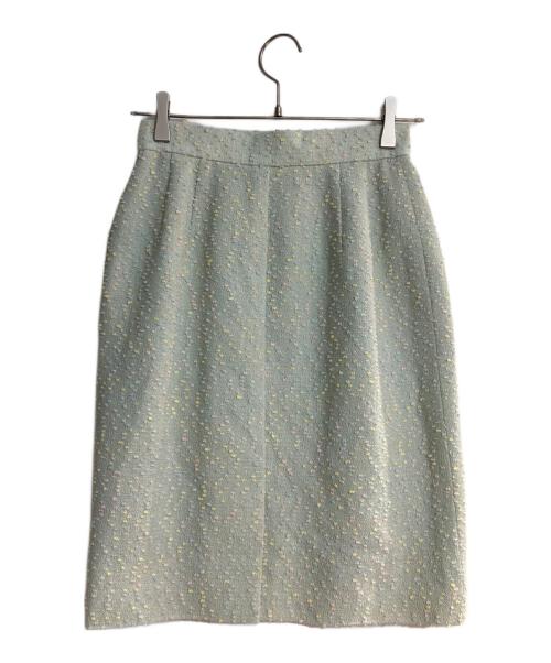 Yves Saint Laurent（イヴサンローラン）Yves Saint Laurent (イヴサンローラン) ツイードセットアップスーツ グリーン サイズ:Mの古着・服飾アイテム