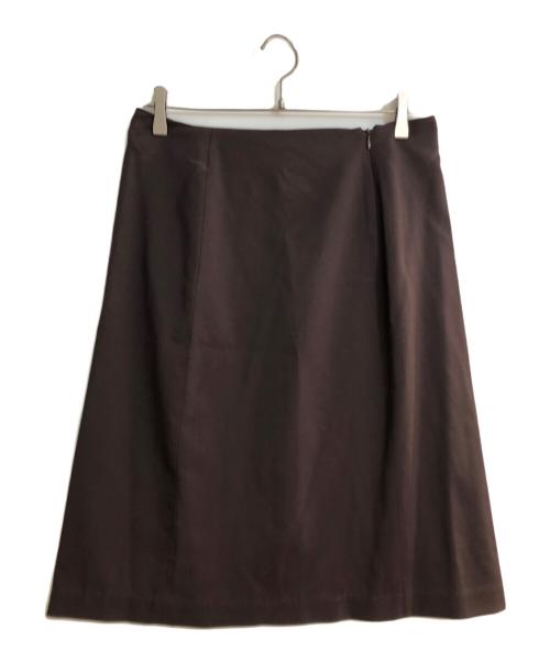 BOTTEGA VENETA（ボッテガベネタ）BOTTEGA VENETA (ボッテガベネタ) ウールスカート ブラウン サイズ:40の古着・服飾アイテム
