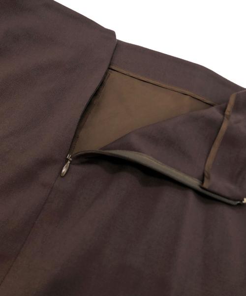BOTTEGA VENETA（ボッテガベネタ）BOTTEGA VENETA (ボッテガベネタ) ウールスカート ブラウン サイズ:40の古着・服飾アイテム