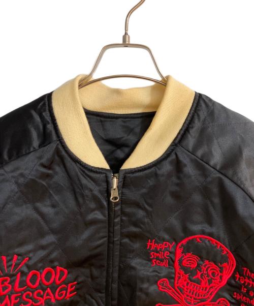 BLOOD MESSAGE（ブラッドメッセージ）BLOOD MESSAGE (ブラッドメッセージ) リバーシブルスカジャン ブラック サイズ:42の古着・服飾アイテム