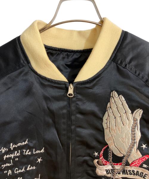 BLOOD MESSAGE（ブラッドメッセージ）BLOOD MESSAGE (ブラッドメッセージ) リバーシブルスカジャン ブラック サイズ:42の古着・服飾アイテム