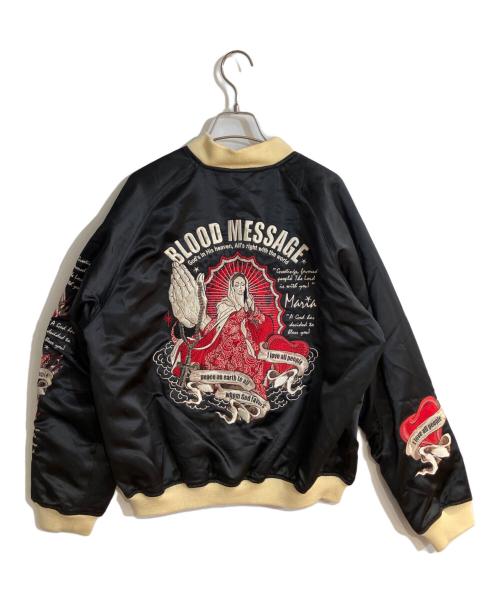 BLOOD MESSAGE（ブラッドメッセージ）BLOOD MESSAGE (ブラッドメッセージ) リバーシブルスカジャン ブラック サイズ:42の古着・服飾アイテム