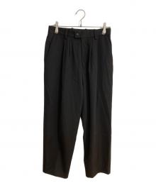 stein（シュタイン）の古着「2タックウールトラウザーパンツ」｜ブラック