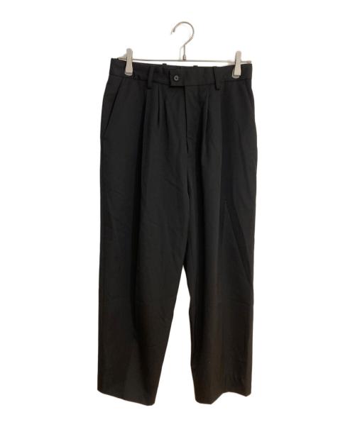 stein（シュタイン）stein (シュタイン) 2タックウールトラウザーパンツ ブラック サイズ:Sの古着・服飾アイテム