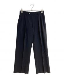 NEAT（ニート）の古着「2タックウールスラックスパンツ」｜ネイビー