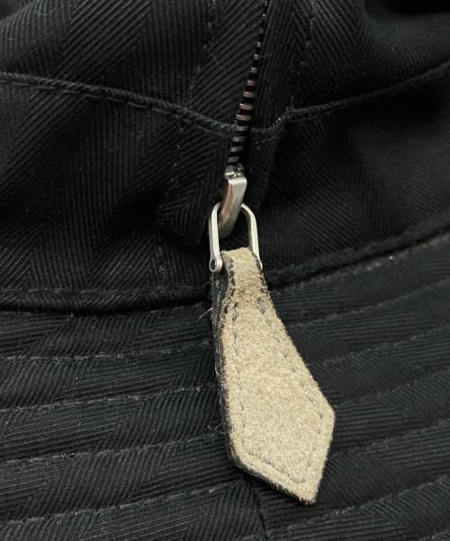 HERMES（エルメス）HERMES (エルメス) サイドジップバケットハット ブラックの古着・服飾アイテム