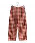 Drawer（ドゥロワー）の古着「コットンヘンプチェックパンツ」｜レッド