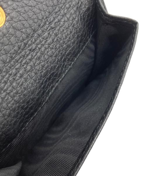 PRADA（プラダ）PRADA (プラダ) サフィアーノレザー2つ折り財布 ブラックの古着・服飾アイテム