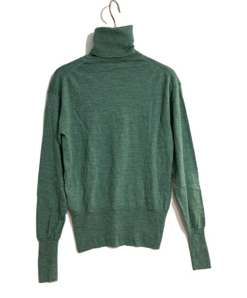 Vivienne Westwood RED LABEL（ヴィヴィアンウエストウッドレッドレーベル）Vivienne Westwood RED LABEL (ヴィヴィアンウエストウッドレッドレーベル) オーブ刺繍ロングタートルネックニット グリーン サイズ:1の古着・服飾アイテム