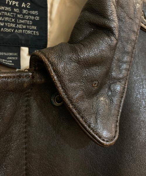 AVIREX（アヴィレックス）AVIREX (アヴィレックス) THE STARS AND STRIPES FOREVER ローズプリントA-2フライトジャケット ブラウン サイズ:Sの古着・服飾アイテム