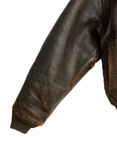 AVIREX（アヴィレックス）AVIREX (アヴィレックス) THE STARS AND STRIPES FOREVER ローズプリントA-2フライトジャケット ブラウン サイズ:Sの古着・服飾アイテム