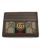 GUCCIグッチ）の古着「GGスプリーム OPHIDIAパスケース」｜ベージュ