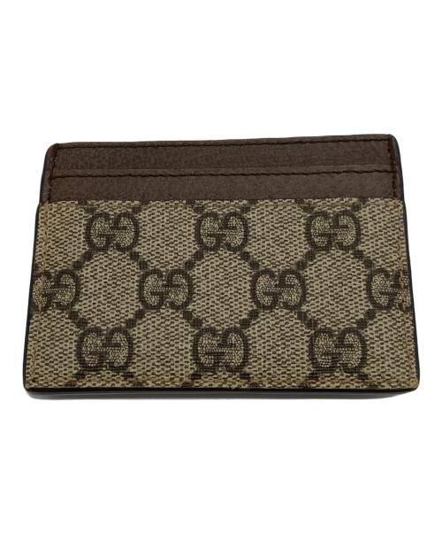 GUCCI（グッチ）GUCCI (グッチ) GGスプリーム OPHIDIAパスケース ベージュの古着・服飾アイテム