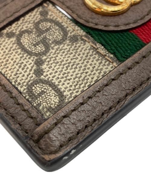 GUCCI（グッチ）GUCCI (グッチ) GGスプリーム OPHIDIAパスケース ベージュの古着・服飾アイテム