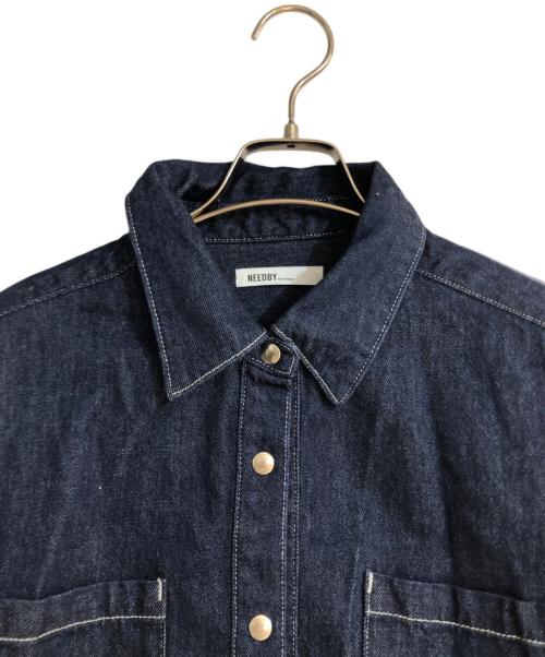 NEEDBY heritage（ニードバイヘリテージ）NEEDBY heritage (ニードバイヘリテージ) ショートスリーブ シャツデニムシャツ インディゴ サイズ:Fの古着・服飾アイテム