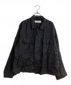 JOURNAL STANDARDジャーナルスタンダード）の古着「リネンミリタリージャケット」｜ブラック