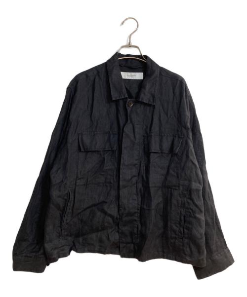 JOURNAL STANDARD（ジャーナルスタンダード）JOURNAL STANDARD (ジャーナルスタンダード) リネンミリタリージャケット ブラック サイズ:不明の古着・服飾アイテム