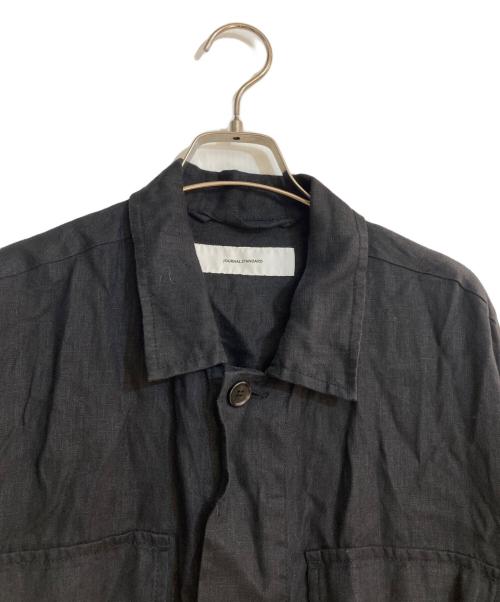 JOURNAL STANDARD（ジャーナルスタンダード）JOURNAL STANDARD (ジャーナルスタンダード) リネンミリタリージャケット ブラック サイズ:不明の古着・服飾アイテム