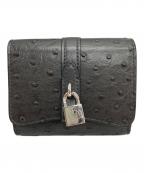 STELLA McCARTNEYステラマッカートニー）の古着「ライダーオーストリッチバイフォールドウォレット」｜ブラック