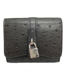 STELLA McCARTNEY（ステラマッカートニー）の古着「ライダーオーストリッチバイフォールドウォレット」｜ブラック