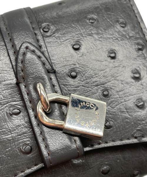 STELLA McCARTNEY（ステラマッカートニー）STELLA McCARTNEY (ステラマッカートニー) ライダーオーストリッチバイフォールドウォレット ブラックの古着・服飾アイテム