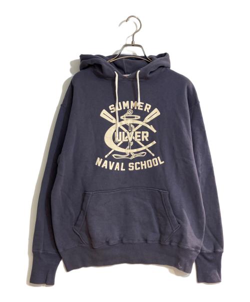 WAREHOUSE（ウエアハウス）WAREHOUSE (ウエアハウス) Lot 450 二本針カレッジロゴパーカー ネイビー サイズ:40の古着・服飾アイテム