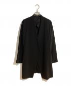 theoryセオリー）の古着「センターベントロングノーカラージャケット」｜ブラック