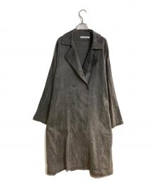 IROFUSI（イロフシ）の古着「斑糸-muraito-ワイドロングトレンチ」｜グレー
