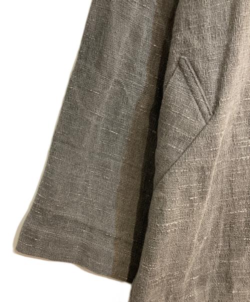 IROFUSI（イロフシ）IROFUSI (イロフシ) 斑糸-muraito-ワイドロングトレンチ グレー サイズ:FREEの古着・服飾アイテム