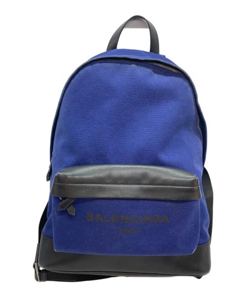 BALENCIAGA（バレンシアガ）BALENCIAGA (バレンシアガ) コットンキャンバスバックパック ブルーの古着・服飾アイテム