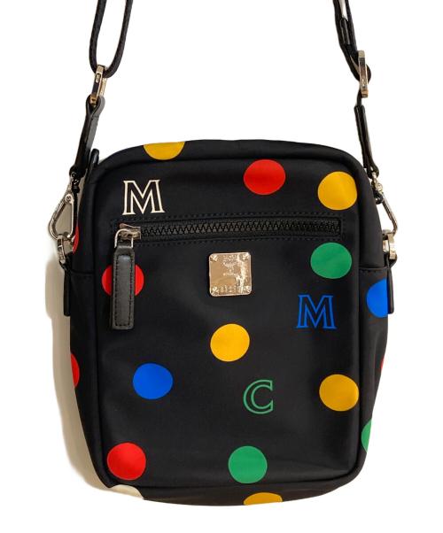 MCM（エムシーエム）MCM (エムシーエム) ドットショルダーバッグ ブラックの古着・服飾アイテム