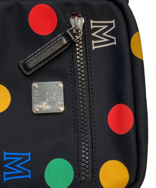 MCM（エムシーエム）MCM (エムシーエム) ドットショルダーバッグ ブラックの古着・服飾アイテム