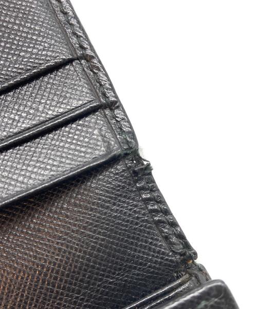 PRADA（プラダ）PRADA (プラダ) 三角ロゴプレート付きサフィアーノ長財布 ブラックの古着・服飾アイテム