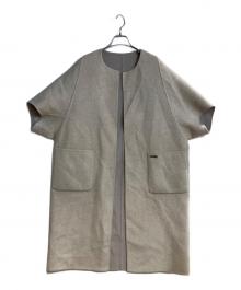 GOBI（ゴビ）の古着「カシミヤ100％リバーシブル半袖コート」｜ベージュ×ピンク